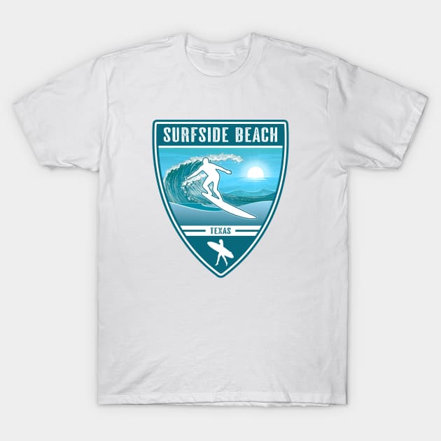 Surf Surfside Beach Texas T-Shirt by Jared S Davies